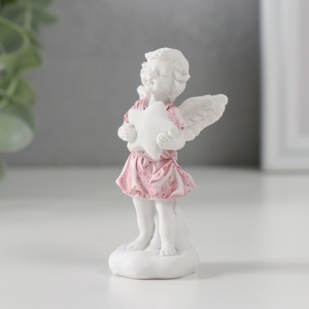 Polystone souvenir "Snowty angel in color toga with a star" 7.2x3.5x2.8 cm-3