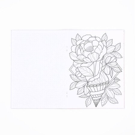 Notepad Coloring Painting 12 sheets, 130x180 "Flowers"-2