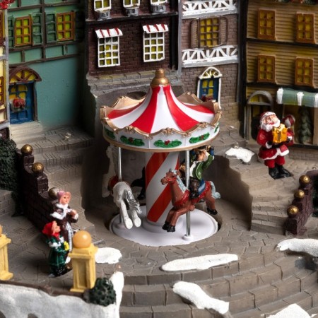 LED figure "New Year's Square" 40 × 21 × 22 cm, polystone, AAX3 batteries (not in the kit), USB, glow of multi-2