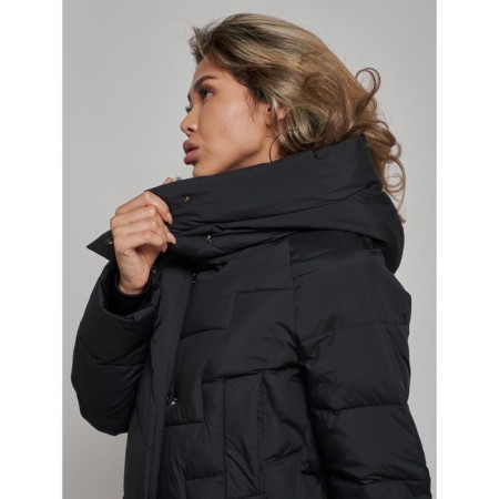 Coat insulated winter female, size 42, black color-14