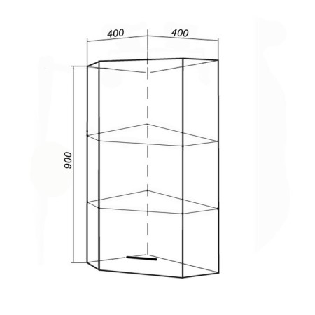 Cabinet angular height 90 cm-1