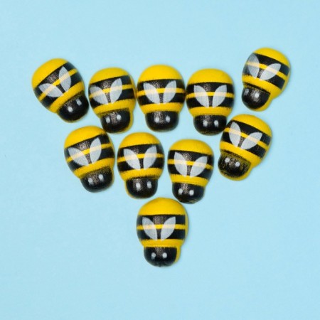 Floristic decor "bees", 10 pcs., 19 x 14 mm-3
