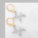 Earrings with the removable element "dog" toy, silver color