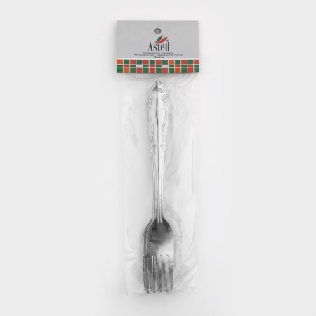 A set of canteen forces "General catering", h = 19 cm, thickness 0.7 mm, 6 pcs, silver color-4
