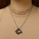 Unisex “Geometry” pendant, black color, 62 cm
