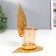 Summary metal, glass per 1 candle "Golden leaves" D-5 cm 8x12x16.5 cm