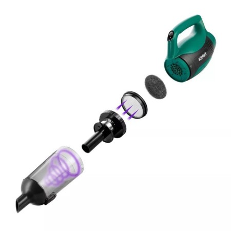 Vacuum cleaner KitFort KT-5250, vertical, 120 watts, 0.5 l, green-black-6