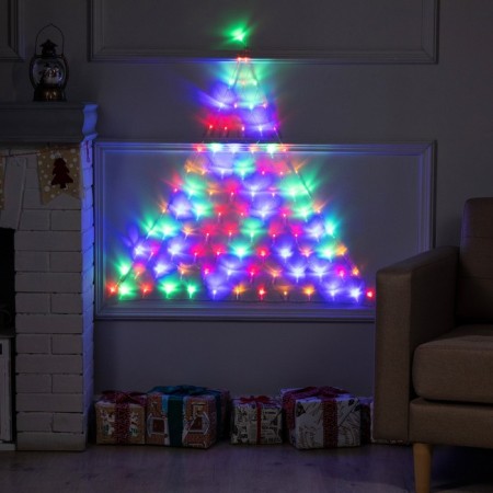 Garland "Networks" 1 × 1 m, IP20, dark thread, 90 LED, glow of multi, 8 modes, 220 V