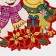 Decorative sticker "Fun friends" 23x18 cm
