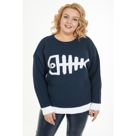 Female jumper, size 52, blue color-8
