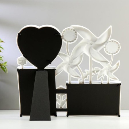 Photo frame plastic in 3 photos 10x15, 12x12 cm "breeze" white 30x32x2 cm-3