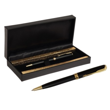 Handle Gift Ballic Calligrata, in the leatherette case, PB S, rotary, black/gold housing