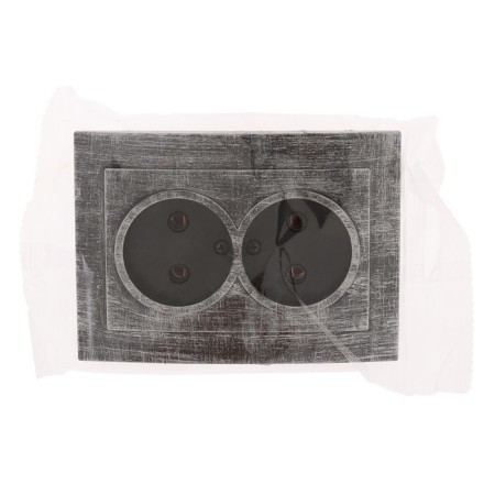 Rosette "Elect" RS 16-237-hour, 16 A, 250 V, double, hidden, without salary, black under silver-2