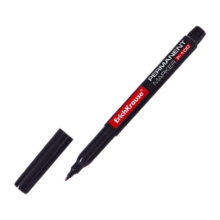 Marker Permanent Erichkrause P-100, 0.5-1.2 mm, alcohol-based ink light-resistant, waterproof without xylol, black-2