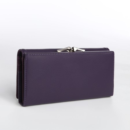 Women's wallet on magnet, purple color-1