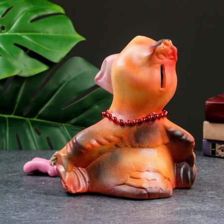 The piggy bank "Crow - Miracle in feathers" yellow, 20cm-3