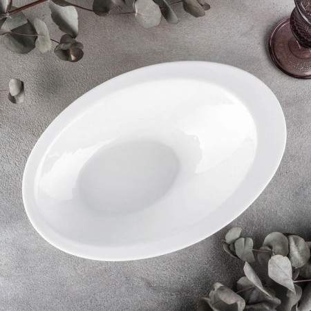 Porcelain salad Wilmax Stella, 400 ml, white color-1