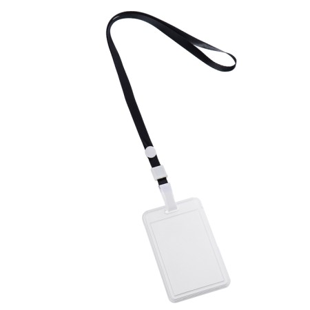 Badge vertical 54 x 85 mm, erichkrause slider, transparent case, textile tape, mix color-4
