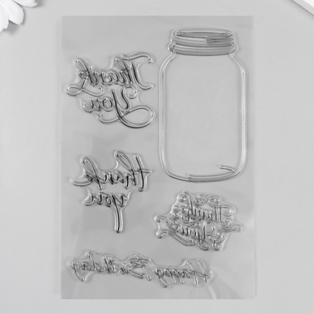 Stamp for creativity Silicon "Bank and Gratitude" 11x16cm-2