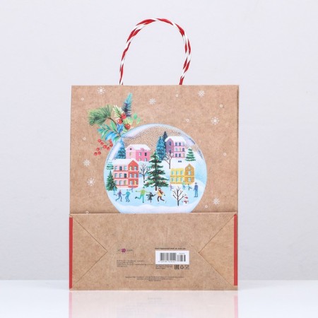 Package Gift Crafts "Winter Courtyard", 26 x 32 x 12 cm-3