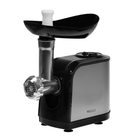 Electric meat grinder Kelli KL-5002, 2600 W, 2 speeds, 2 nozzles, silver