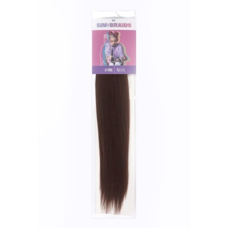 SIM-BRAIDS Kanecalon is monophonic, corrugated, 65 cm, 90 grams, dark-brown color (#8)-2