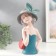 Souvenir Polystone "Baby in a gray hat with a bow in peas" 35x10x16.5 cm