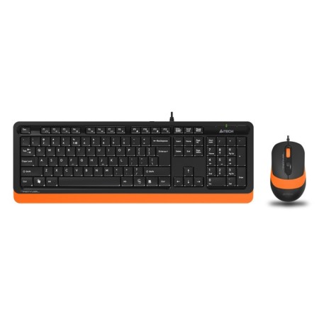 Keyboard + Mouse A4Tech FSTYLER F1010 CLAV: Black/Orange Mouse: Black/Orange USB Mult 103388