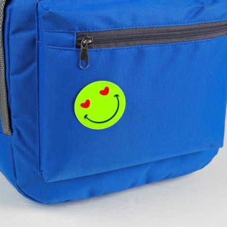 Reflective stickers "Smiley", d = 5 cm, 4 pcs on the sheet, yellow color-1