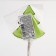 Caramel on a stick "Christmas tree-shock", green, 22g