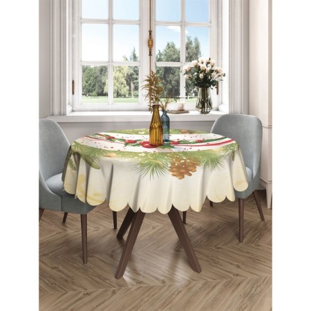 The tablecloth "Christmas Ease", Round, Saten, D = 150 cm-2