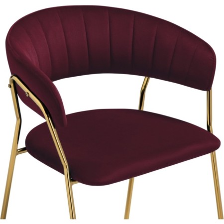 CHARTAL SHAMELIA 1 metal/velor, gold/burgundy 60x52x79 cm-4