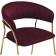 CHARTAL SHAMELIA 1 metal/velor, gold/burgundy 60x52x79 cm