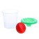 A glass-lid with a lid of 210 ml, calligrata, green