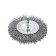 The flat brush for the drill is kwb, d = 75 mm, wire d = 0.35 mm, shank d = 6 mm, steel HSS