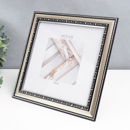 Photo frame Plastic "Mira" 20x20 cm silver (plastic screen)-1