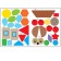 Coloring with stickers for babies. Steam locomotive