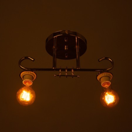 Aleta chandelier 2x40W BP E27 Gold Model: 2800430-2