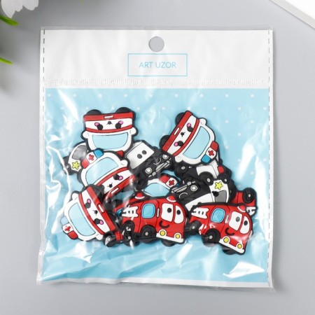 Decor for creativity rubber "Special services. Transport" set 15 pcs MIX 2.8x3.5 cm-4