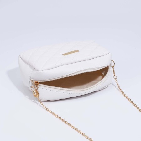 Bag Cross-Bodi with a zipper, white color-6