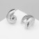 Earrings Metal "Chord" shell, silver color