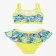 Separate swimsuit for a girl, yellow/fruits, height 110 cm