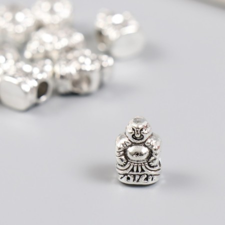 Bead for creativity Metal "Hothe" silver 1x1.4 cm