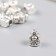 Bead for creativity Metal "Hothe" silver 1x1.4 cm