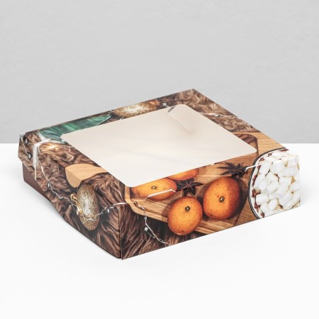 Folding box with the window "Fruits", 15 x 15 x 4 cm-1