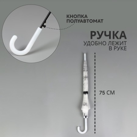 Umbrella - semi -automatic cane, 8 spokes, r = 47/54 cm, d = 108 cm, color mix-1