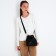 Cross-Body bag on puff, black color