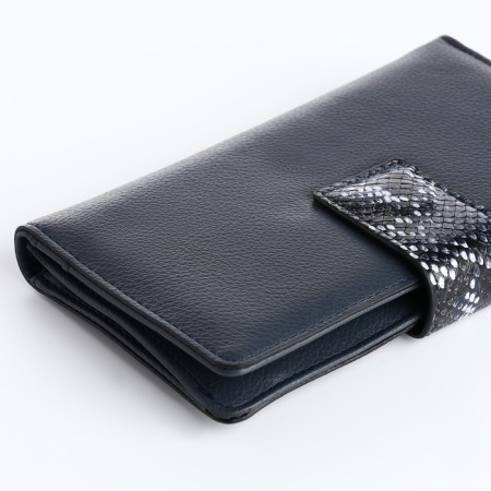 Women's wallet on magnet, blue color-2