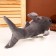 Soft toy "Shark", 40 cm, gray color