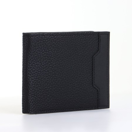 Male purse without fastening, black color
